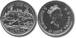 25 CENTS -  25 CENTS 1999 - MARS -  PIÈCES DU CANADA 1999