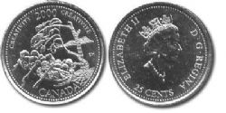 25 CENTS -  25 CENTS 2000 - CRÉATIVITÉ -  PIÈCES DU CANADA 2000 10
