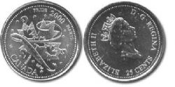 25 CENTS -  25 CENTS 2000 - FIERTÉ -  PIÈCES DU CANADA 2000 01