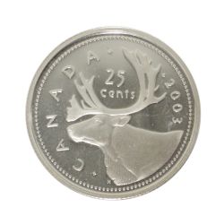 25 CENTS -  25 CENTS 2003 ANCIENNE EFFIGIE (PR) -  2003 CANADIAN COINS