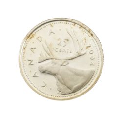 25 CENTS -  25 CENTS 2004 CARIBOU (PR) -  2004 CANADIAN COINS