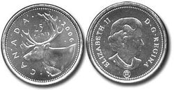 25 CENTS -  25 CENTS 2006 CARIBOU 