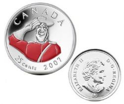 25 CENTS -  25 CENTS 2007 - FÊTE DU CANADA : GENDARMERIE ROYALE DU CANADA (PL) -  PIÈCES DU CANADA 2007 09