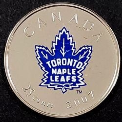 25 CENTS -  25 CENTS 2007 - MAPLE LEAFS DE TORONTO (PL) -  PIÈCES DU CANADA 2007