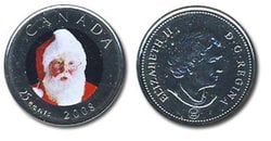 25 CENTS -  25 CENTS 2008 - PÈRE NOËL (PL) -  PIÈCES DU CANADA 2008 05