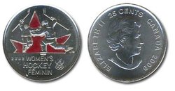 25 CENTS -  25 CENTS 2009 COLORE - HOCKEY FEMININ (BU) -  PIÈCES DU CANADA 2009 14