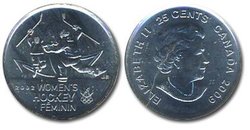 25 CENTS -  25 CENTS 2009 - HOCKEY FEMININ (BU) -  PIÈCES DU CANADA 2009 14