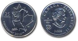 25 CENTS -  25 CENTS 2009 - PATINAGE DE VITESSE (BU) -  PIÈCES DU CANADA 2009 11
