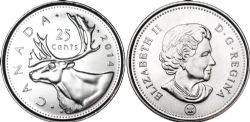 25 CENTS -  25 CENTS 2014 -  PIÈCES DU CANADA 2014