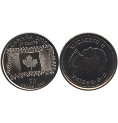 25 CENTS -  25 CENTS 2015 - DRAPEAU - LOT DE 40 PIÈCES (BU) -  PIÈCES DU CANADA 2015