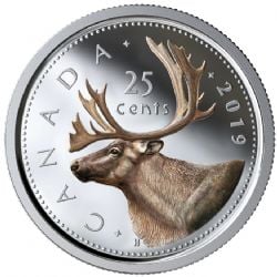 25 CENTS -  25 CENTS 2019 - CLASSIQUE COLORÉ (PR) -  2019 CANADIAN COINS