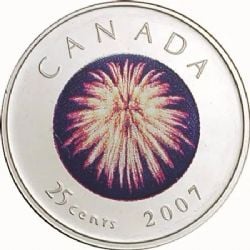 25 CENTS -  25 CENTS FÉLICITATIONS 2007 (PL) -  PIÈCES DU CANADA 2007