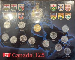 25 CENTS COMMEMORATIFS 1992 -  ENSEMBLE DE LA SÉRIE DE 1992 EN NICKEL (CIRCULÉ) -  PIÈCES DU CANADA 1992