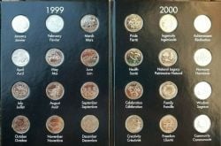 25 CENTS -  ENSEMBLE DE 24 PIÈCES DE 25 CENTS SUR LES MOIS DE L'ANNÉE 1999 ET SUR LE NOUVEAU MILLENAIRE 2000 (CIRCULÉES) -  PIÈCES DU CANADA 1999-2000