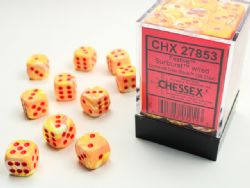 36D6 ENSEMBLE DÉS -  36D6, SUNBURST/ROUGE -  FESTIVE CHX