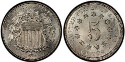 5 CENTS -  5 CENTS 1876 -  PIÈCES DES ETATS-UNIS 1876