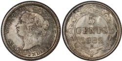5 CENTS -  5 CENTS 1882 -  1882 NEWFOUNFLAND COINS