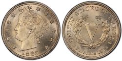 5 CENTS -  5 CENTS 1883, SANS CENTS (MS-60) -  1883 UNITED STATES COINS