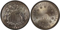 5 CENTS -  5 CENTS 1883, TYPE AVEC BOUCLIER (G) -  PIÈCES DES ETATS-UNIS 1883