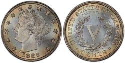5 CENTS -  5 CENTS 1886 (VG) -  PIÈCES DES ETATS-UNIS 1886