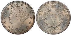 5 CENTS -  5 CENTS 1909 -  PIÈCES DES ETATS-UNIS 1909