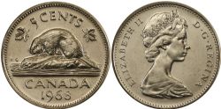 5 CENTS -  5 CENTS 1968 -  PIÈCES DU CANADA 1968