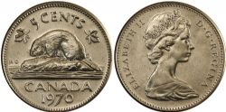 5 CENTS -  5 CENTS 1970 -  PIÈCES DU CANADA 1970