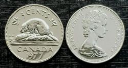 5 CENTS -  5 CENTS 1977 7-HAUT (SP) -  1977 CANADIAN COINS