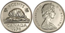 5 CENTS -  5 CENTS 1978 (PL) -  1978 CANADIAN COINS