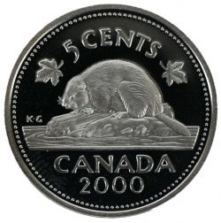 5 CENTS -  5 CENTS 2000 (PR) -  2000 CANADIAN COINS