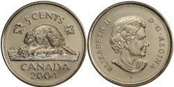 5 CENTS -  5 CENTS 2004 P (BU) -  2004 CANADIAN COINS