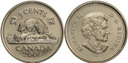 5 CENTS -  5 CENTS 2005 P (BU) -  2005 CANADIAN COINS