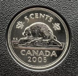 5 CENTS -  5 CENTS 2005 P (SP) -  2005 CANADIAN COINS