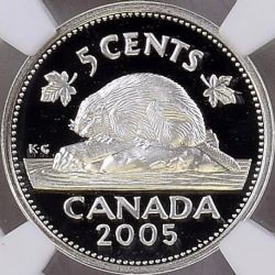5 CENTS -  5 CENTS 2005 (PR) -  2005 CANADIAN COINS