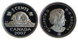 5 CENTS -  5 CENTS 2007 (PR) -  2007 CANADIAN COINS