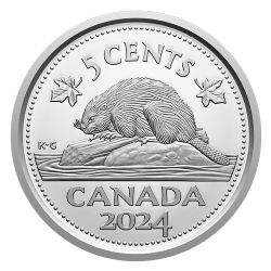 5 CENTS -  5 CENTS CLASSIQUE 2024 - ARGENT (PR) -  PIÈCES DU CANADA 2024