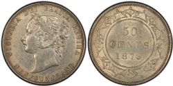 50 CENTS -  50 CENTS 1873 -  1873 NEWFOUNFLAND COINS