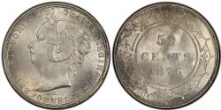 50 CENTS -  50 CENTS 1876 H (G) -  PIÈCES DE TERRE-NEUVE 1876