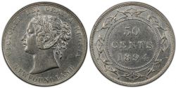 50 CENTS -  50 CENTS 1894 (CIRCULÉ) -  1894 NEWFOUNFLAND COINS