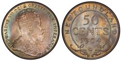 50 CENTS -  50 CENTS 1904 H (EF) -  1904 NEWFOUNFLAND COINS