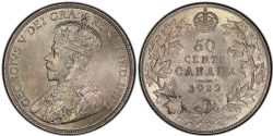 50 CENTS -  50 CENTS 1912 -  PIÈCES DU CANADA 1912
