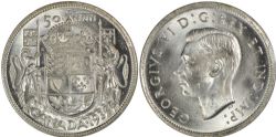 50 CENTS -  50 CENTS 1939 -  PIÈCES DU CANADA 1939