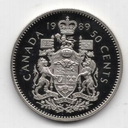 50 CENTS -  50 CENTS 1989 (PR) -  PIÈCES DU CANADA 1989