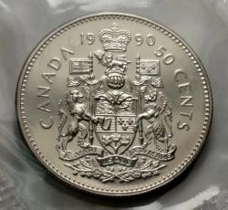 50 CENTS -  50 CENTS 1990 - PL (PL) -  1990 CANADIAN COINS