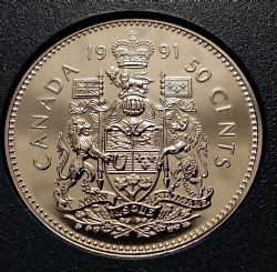 50 CENTS -  50 CENTS 1991 - (SPECIMEN) -  1991 CANADIAN COINS