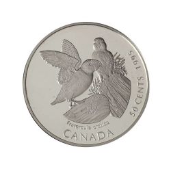 50 CENTS -  50 CENTS 1995 - MACAREUX MOINES (FRATERCULA ARCTICA) (PR) -  PIÈCES DU CANADA 1995 01