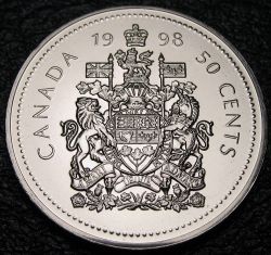 50 CENTS -  50 CENTS 1998 W (PL) -  PIÈCES DU CANADA 1998