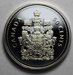 50 CENTS -  50 CENTS 2002 ARMOIRIES (PR) -  2002 CANADIAN COINS