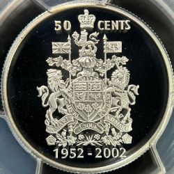 50 CENTS -  50 CENTS 2002 JUBILÉ D'OR (PR) -  2002 CANADIAN COINS