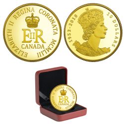 65E ANNIVERSAIRE DU COURONNEMENT DE SA MAJESTÉ LA REINE ELIZABETH II -  PIÈCES DU CANADA 2018